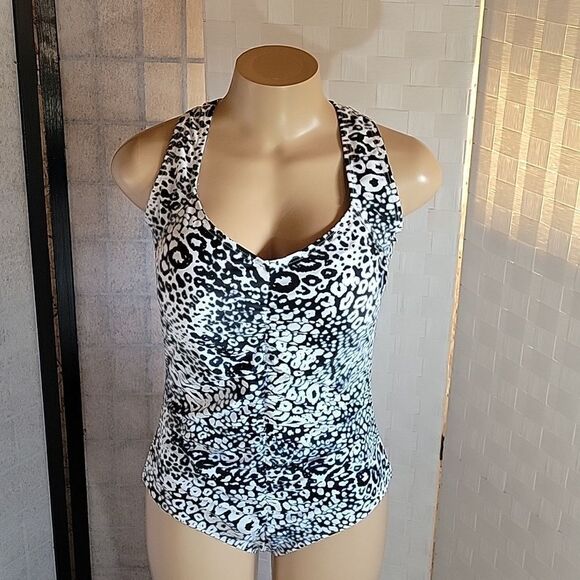 BRAND NEW BYRON BLUE TUMMY CONTROL ANIMAL PRINT DESIGN ONE-PIECE SWIMSUITS - Picture 8 of 15